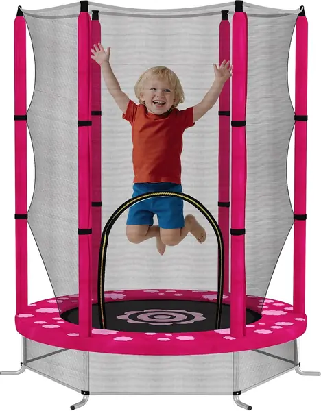 4.6ft Kinder Trampolin mit Sicherheit Gehäuse Netz…