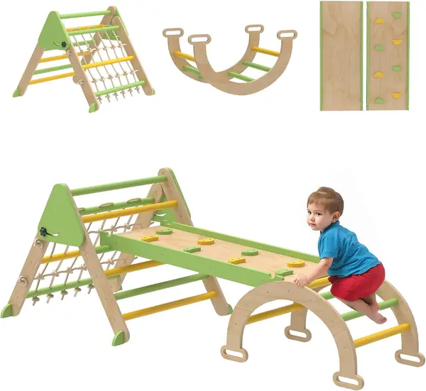 8-in-1 Montessori Klettergerüst Kletterdreieck 1,5-4…