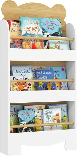 Bücherregal Kinder mit 3 Regal aus Holz 55 x 15 x 110 cm…