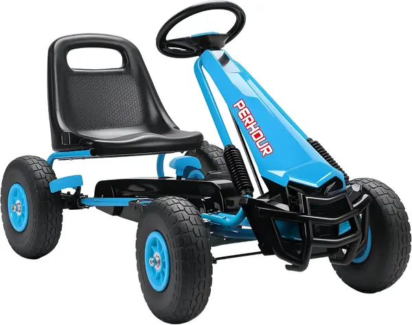 Gokart mit Handbremse Verstellbarem Sitz Kinder 3-8…