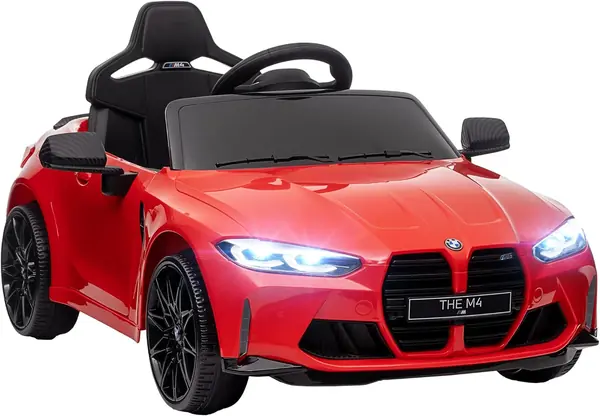 Kinder Elektroauto 12V 2,4 GHz Fernbedienung Hupe LED Rot