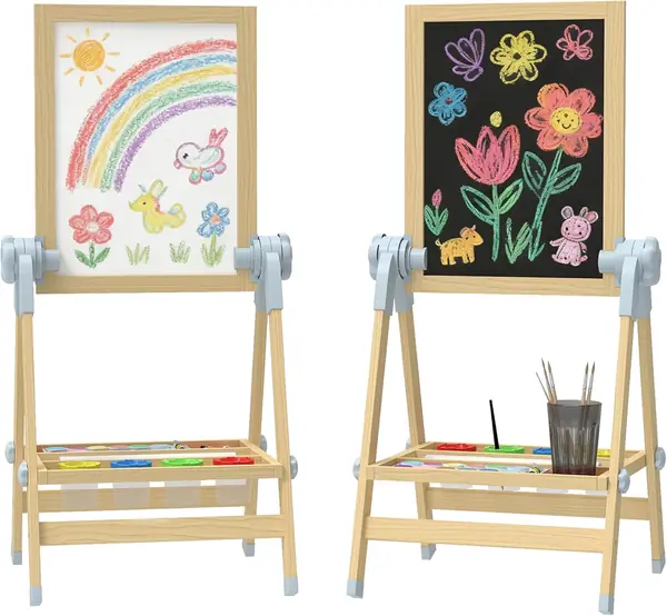 Kinder Staffelei aus Holz Kindertafel Doppelseitige 3-6…