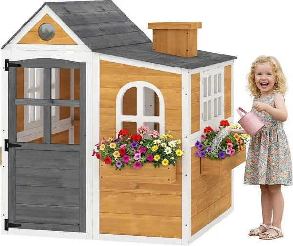 Kinderhütte für den Außenbereich, Holz, 3-6 Jahre, 125,5…