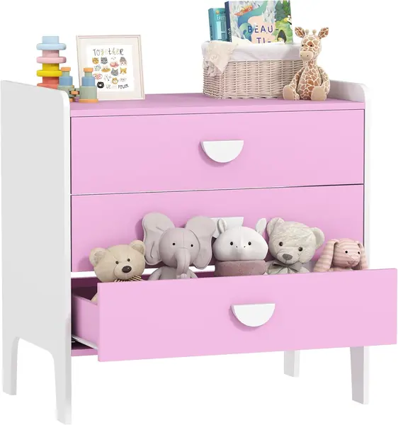 Kinderkommode mit 3 Schubladen Wohnzimmer 60x40x60 cm…