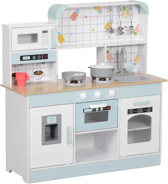 Kinderküche mit Kaffeemaschine, Mikrowelle, Weiß, ab 3…