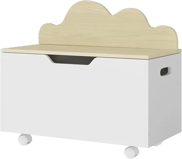Kinderspielzeugtruhe auf Rollen, Kinderaufbewahrungsbox…