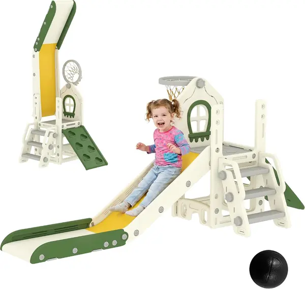 Kleinkinderrutsche 4-in-1 Indoor-Spielset Kinder 1-3…