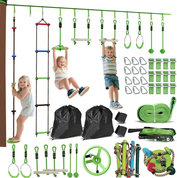 Ninja Slackline 10 m für Kinder Ninja Warrior Set mit…
