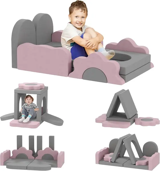 Spielsofa, Kindersofa aus Schaumstoff für Kinder 12 Stück…
